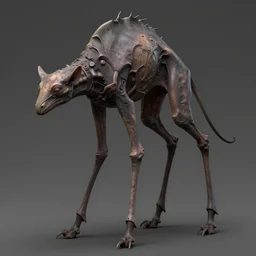 a very strange looking animal with very long legs, concept art by jason a. engle, featured on zbrush central, photorealism, zbrush, lovecraftian, hard surface modeling