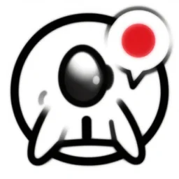 notification icon of a spaceship next to a red dot, clear lines, vector, png, black and white