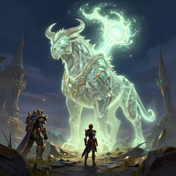 mount epic prestigious midnight courser screenshot world of warcraft mounts worldboss bioluminecant light concept sketch art and by feng zhu alena aenami artworks in 4 k beeple, by thomas kinkade heartstone overwatch blizzard 3 d rtx hdr