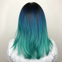 blue green ombre stop sign