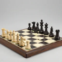 a beautiful chess set in the style of Picasso