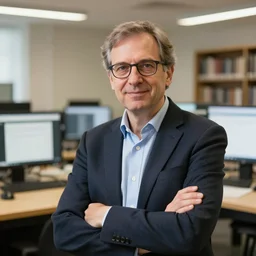 professor for media composition at the university of vienna, photorealsitic