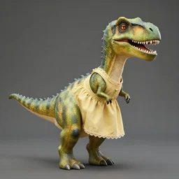 dinosaur wearing a dress