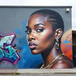 professional artist as graffiti mural by lee, masterpiece, trending on artstation