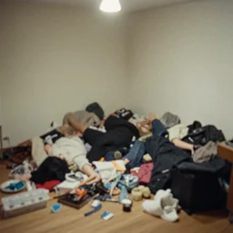 confusing picture of unrecognisable objects in a room