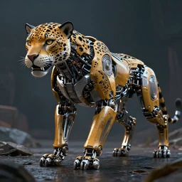 a robotic jaguar sci - fi futuristic