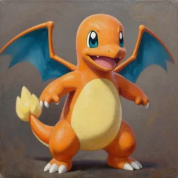 highly realistic pokemon charmander, oil on canvas, intricate, portrait, 8 k highly professionally detailed, hdr, cgsociety