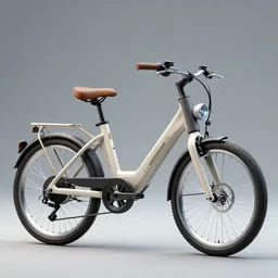 a futuristic e - bike with retro styling, realism