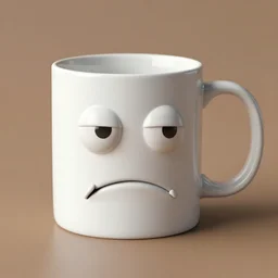 a 3 d mug of an ugly mug on a mug