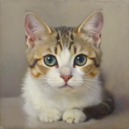 an oil painting of a kitten, by craig mullins