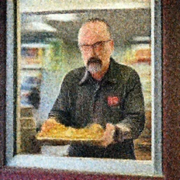 walter white at mcdonalds window, serving food