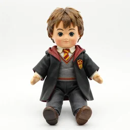 Harry potter as an old Old worn antique doll on, white background, (EOS 5DS R, ISO100, f/8, 1/125, 84mm, postprocessed)