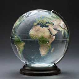 a world inside a glass globe