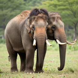 woolly mammoth mixed with asian elephant