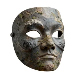 voxel catcher's mask, stylized 3d render, isolated on a pure white background, centered, entire object in frame, sharp focus, soft studio lighting