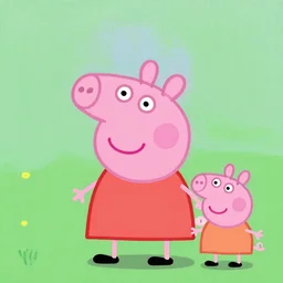 a 1 6 0 0 s painting of peppa pig