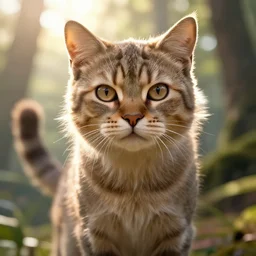 a movie poster for warrior cats, depth of field, sun flare, hyper realistic, very detailed, backlighting, cgi