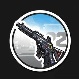csgo team sticker, katowice 2 0 1 4 competition sticker, holo sticker, inspect in inventory image, highly detailed digital art, neon colors, highly saturated, designed by valve corporation, detailed letters, team logo in center of image, complicated design, team name displayed on sticker, fierce looking team logo, non - symmetrical team logo, background contrast, one main idea of logo, obscure shape, badge like design, digital illistration - n 9
