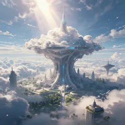 vastly expanding lush otherwordly infnites of beautiful surreal scenery artwork pixiv. gigantic architectural modern design node network of cloud computing soul dust. unthinkable dream cloud computer infinites. sublime god lighting, sun rays, cold colors. insanely detailed, artstation!! pixiv!! infinitely detailed