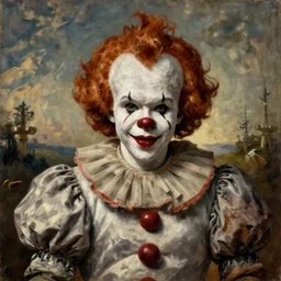 pennywise, oil on canvas, renaissance era