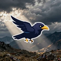 Raven logo, trending on dribbble.com mascot
