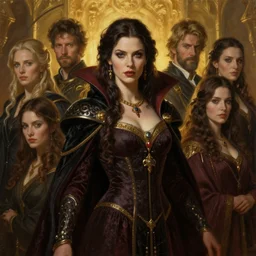 the elder scrolls vi, majestic, gracious regal brunette aristocratic female imperial vampire portrait, mysterious, mysterious atmospheric lighting, painted, intricate, volumetric lighting, beautiful, rich deep colours masterpiece, golden hour, golden ratio, sharp focus, ultra detailed, by mark kent, jordan lamarre - wan, igor kieryluk, maxim verehin, miranda meeks