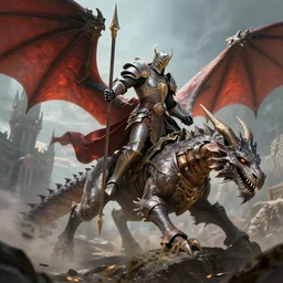 a holy paladin suplexing a dragon