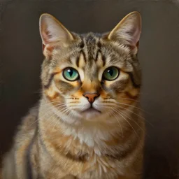 a beautiful detailed oil painting of a humanoid cat, cinematic, 8 k resolution, cinematic, subsurface scattering,