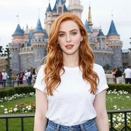 christina hendricks in disney land,