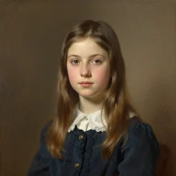 A decent young girl portrait by George Inness.