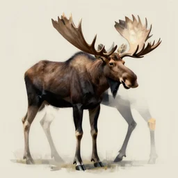 moose in abstract illusionism, digital painting, trending on artstation, sharp focus, 4 k