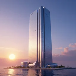 a beautiful ultradetailed rendering of arsenal building by bjarke ingels, synthwave cosmic at dusk cgsociety tron futuristic morning sun sea myst lightpaint sci - fi at fall tokyo tundra at night scumm bar vaporwave made of glass desert rainforest uranus nightsky nature sunset, archdaily, wallpaper, highly detailed, trending on artstation.