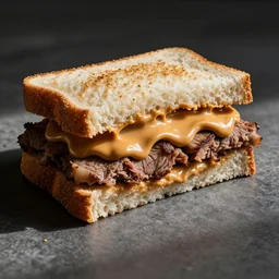 peanut butter and steak sandwich yum, 30mm photography