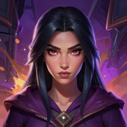 head-on symmetrical centered painted portrait, Maya Ali as a mage, matte painting Arcane DOTA pixar, maya engine on stylized background splash comics global illumination lighting artstation, by RHADS, Ilya Ozornin, Wu Liu, Devon Cady-Lee, Chengyou Liu, Qifeng Lin, Lois van baarle, ilya kuvshinov, rossdraws