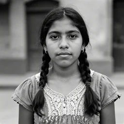 photo of a young mexican woman in the style of vivian maier