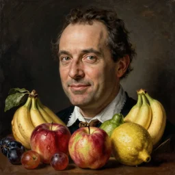 Giuseppe Arcimboldo's fruit and vegetable portrait of Nicolas Sarkozy