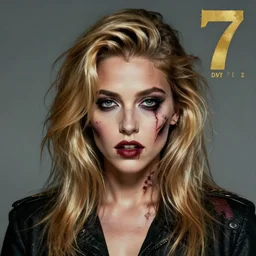 portrait of eighties young madonna ciccone with blonde streaked hair as a zombie with cuts on face, 7 days to die zombie, fine art, award winning, intricate, elegant, sharp focus, cinematic lighting, highly detailed, digital painting, 8 k concept art, art by guweiz and z. w. gu, masterpiece, trending on artstation, 8 k