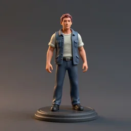 miniature man, unreal engine, hdr, polished, octane render,