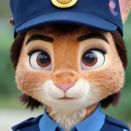 judy hopps as a real human young policewoman, kodak ektar 1 0 0, detailed eyes