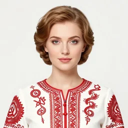 a portrait of a female, upper half portrait, decorated with soviet motifs, russian soviet motifs, soviet, traditional russia, intricate, elegant, highly detailed, symmetry, headpiece, digital painting, artstation concept art smooth sharp focus, illustration, art by artgerm and greg rutkowski alphonse mucha 8 k