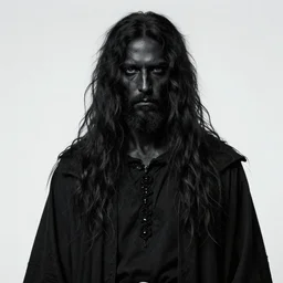 Black metal Jesus , front view, realistic, Photograph, 4k