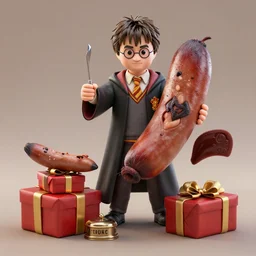 harry potter and gifts of sausage, octane render