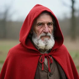 an old man, grandfather of red riding hood