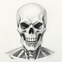j scott campbell!!! pencil sketch by j scott campbell close up centered symmetrical headshot of skeletor in the style ofj scott campbell