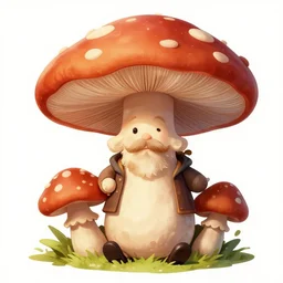 Vladimir Lenin as mushroom folk, fantastical art, artstation, deviantart, illustration