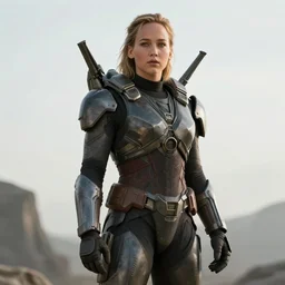 jennifer lawrence as a halo convenant elite, photorealistic photography