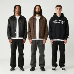 a studio photoshoot lookbook portrait of jesus wearing virgil abloh and jerry lorenzo streetwear by nicola samori, fear of god style