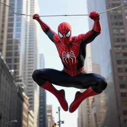 miles morales learning how to swing on webs