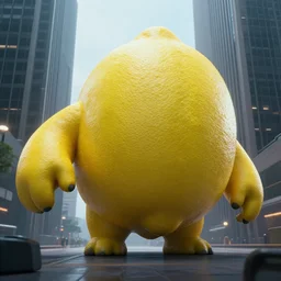 gigantic lemon monster invading detroit, dslr, 8 k, octane beautifully detailed render, cold mood, cinematic lighting, detailed photo, masterpiece, volumetric lighting, ultra realistic, highly detailed, high quality, lossless, photorealistic
