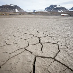 mud - cracking and llithification near siorapaluk, greenland